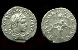 Elagabalus, Denarius, Abundantia reverse